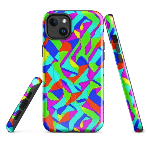 Neon Collage on a MagSafe Tough Case for iPhone®