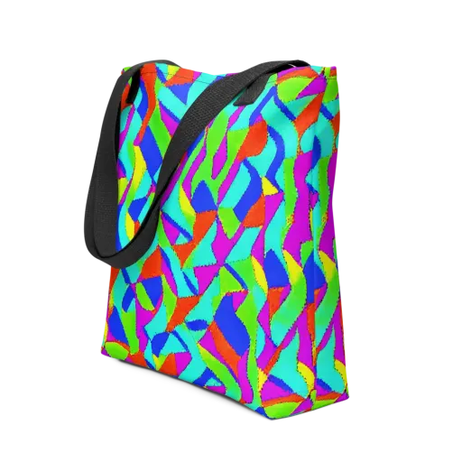 Neon Collage on a Tote Bag