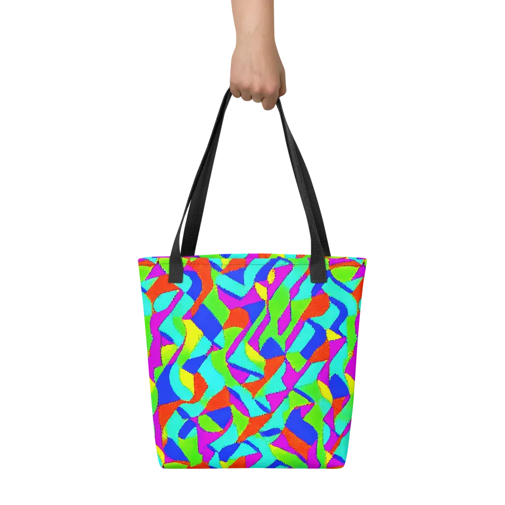 Neon Collage on Tote Bag — Front