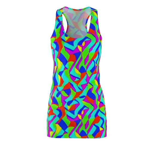 Neon Collage on a Racerback Dress