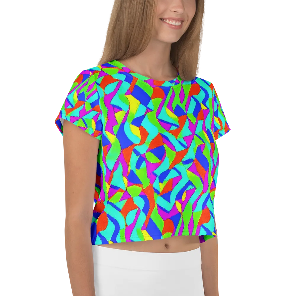 Neon Collage on Crop Tee — Right