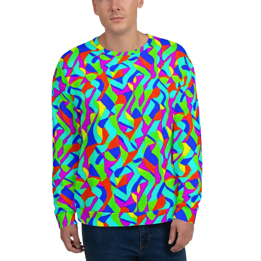 Neon Collage on Sweatshirt — Front
