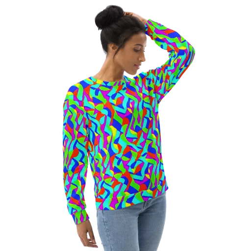 Neon Collage on a Sweatshirt