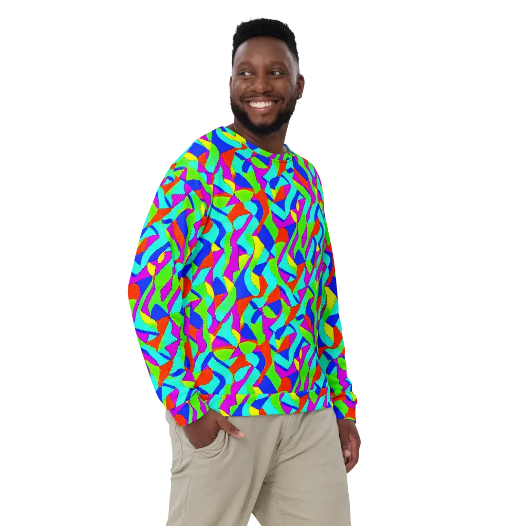 Neon Collage on Sweatshirt — Front