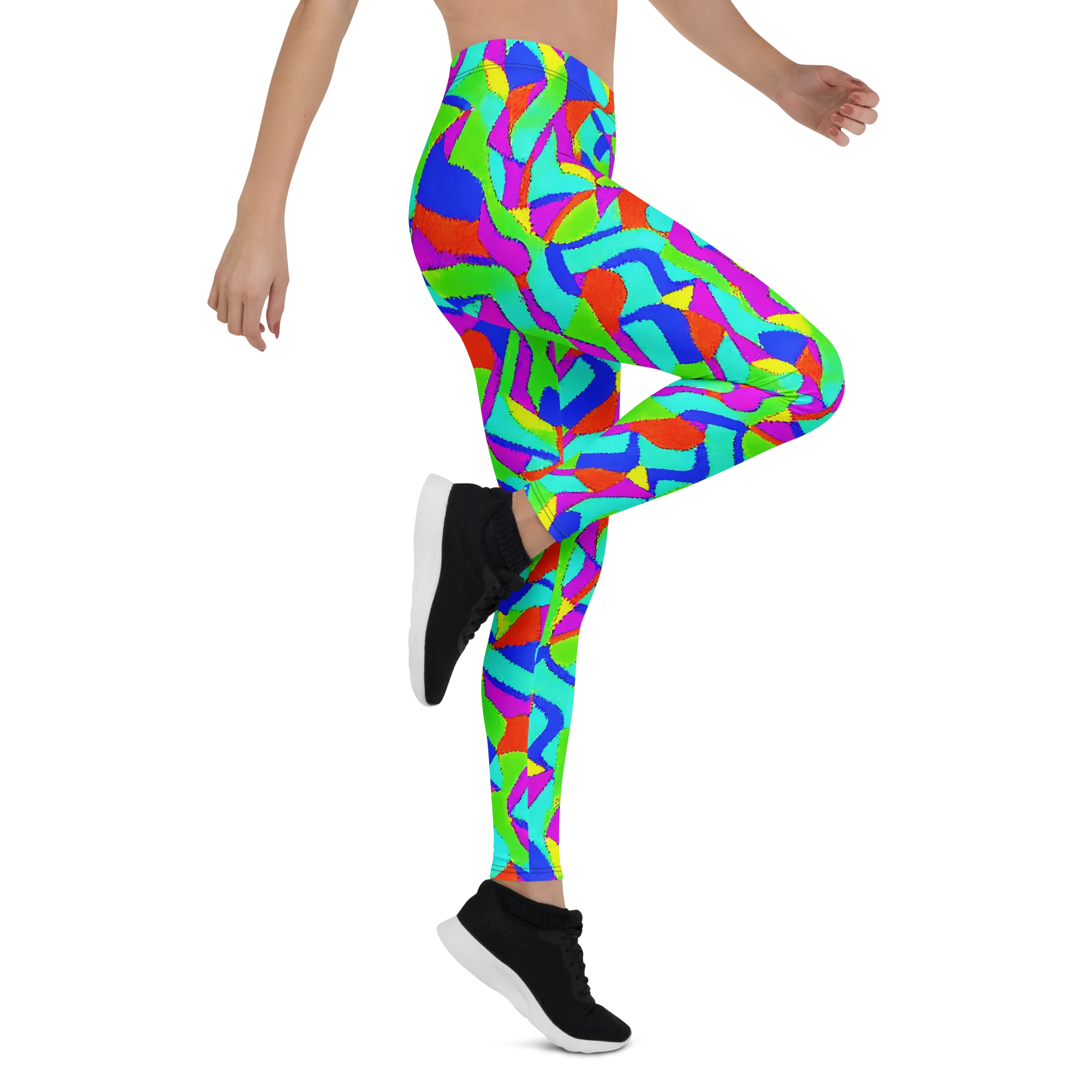 Neon Collage on Leggings — Right