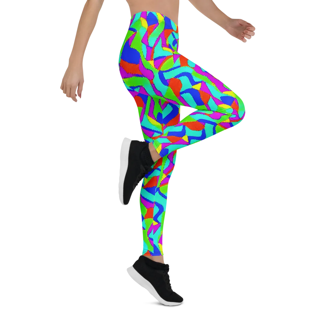 Neon Collage on Leggings — Right