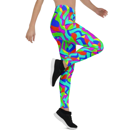 Neon Collage on a Leggings