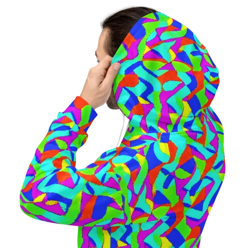 Neon Collage on a Hoodie