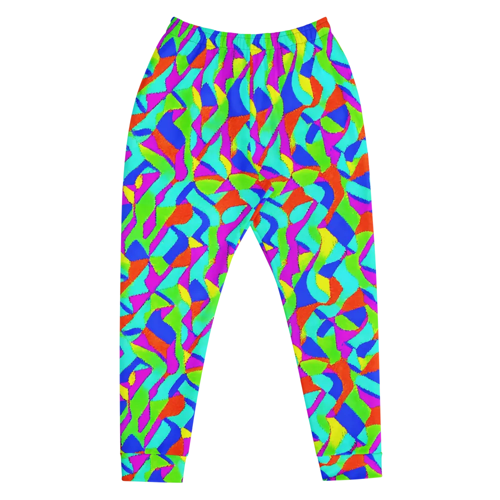 Neon Collage on Men's Joggers — Front