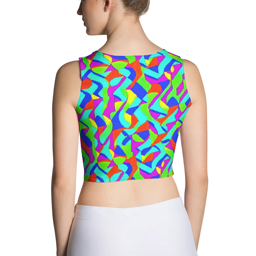 Neon Collage on Crop Top — Back