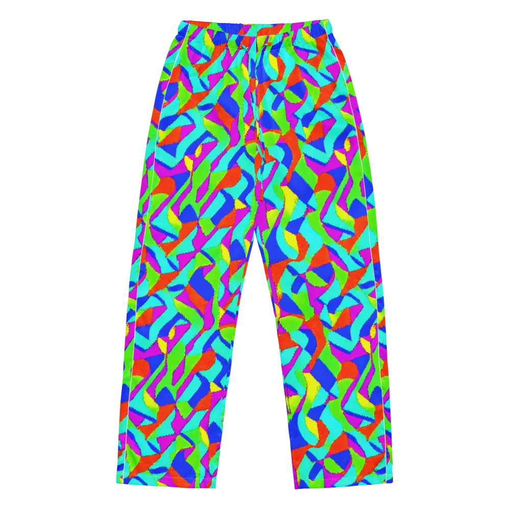 Neon Collage on Women's Pajama Pants — Front