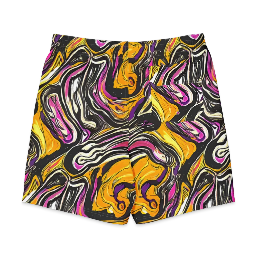 Golden Riptide on Men's Board Shorts — Back