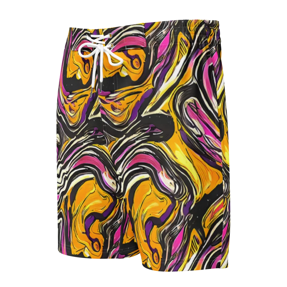 Golden Riptide on Men's Board Shorts — Front