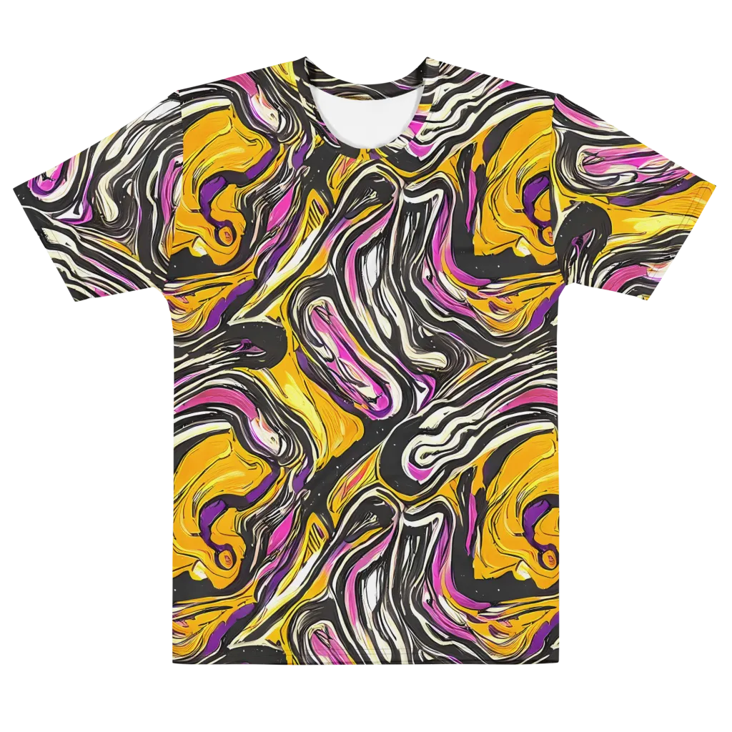 Golden Riptide on Men's Cotton Crew Neck T-Shirt — Front