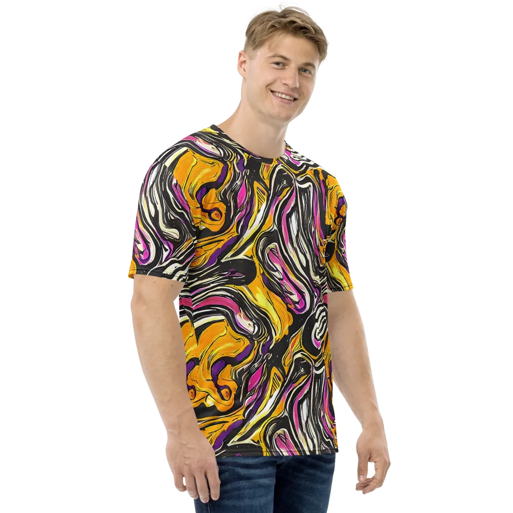 Golden Riptide on Men's Crew Neck T-Shirt — Right