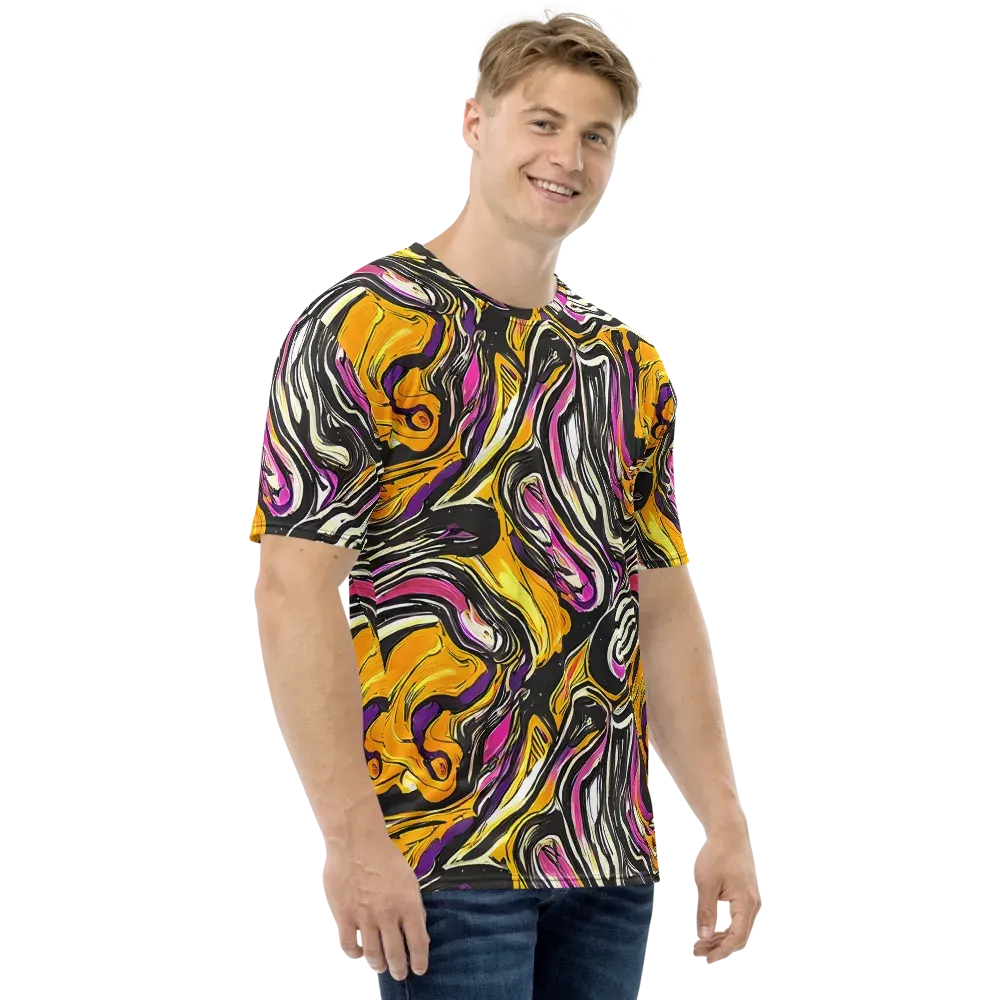 Golden Riptide on Men's Crew Neck T-Shirt — Right
