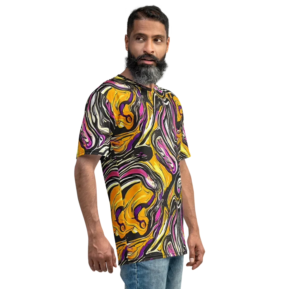 Golden Riptide on Men's Crew Neck T-Shirt — Right