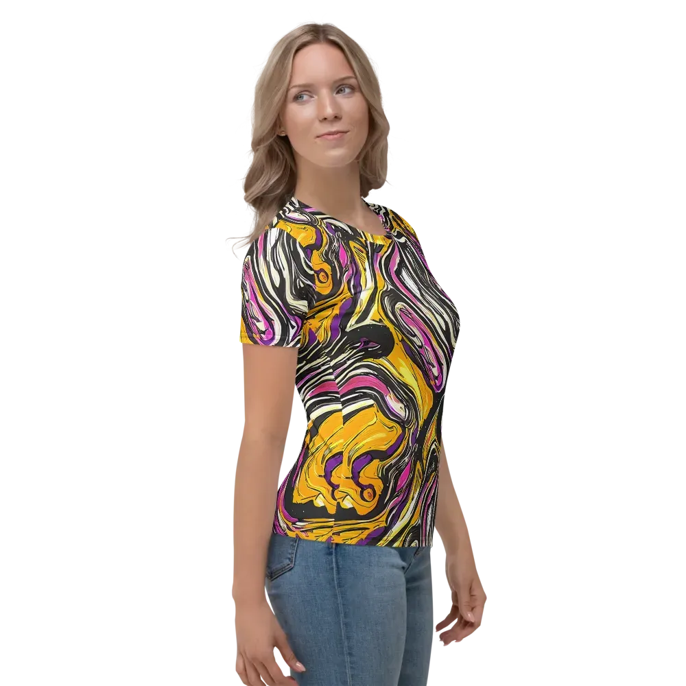 Golden Riptide on Women's Crew Neck T-Shirt — Right