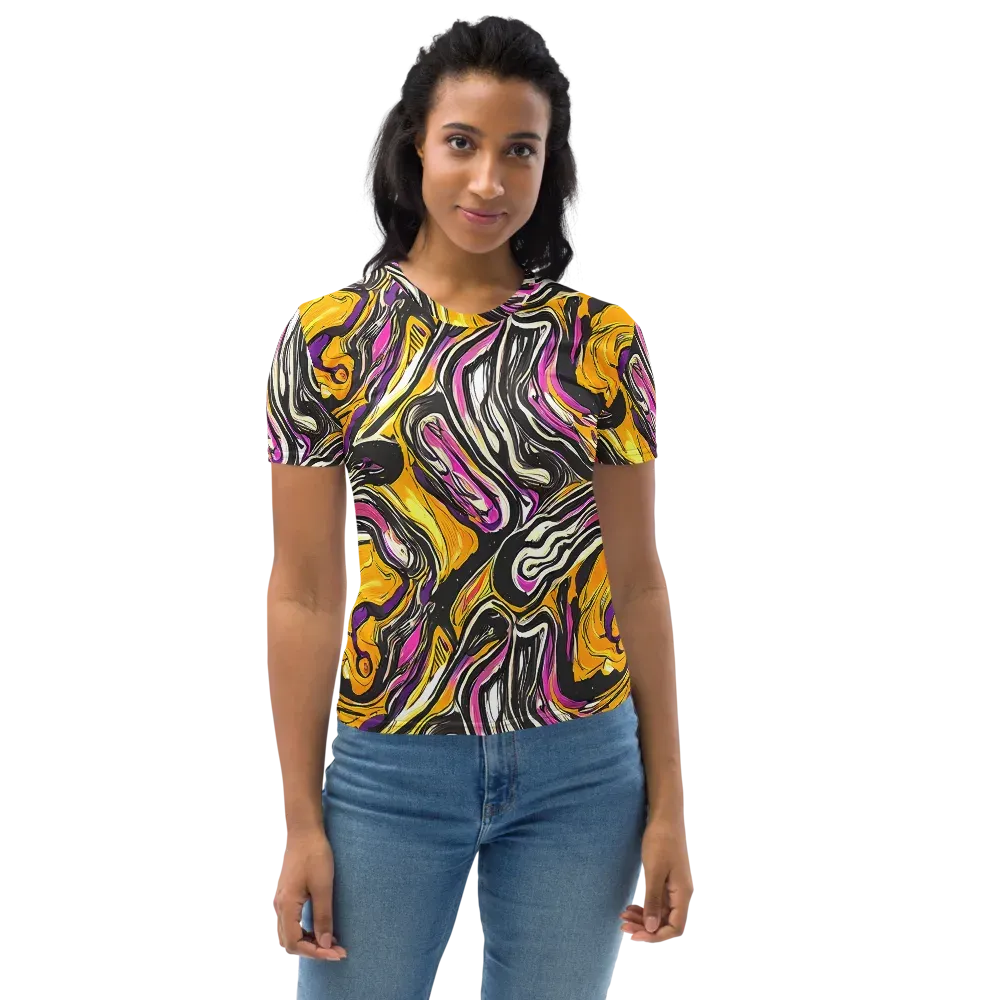 Golden Riptide on Women's Crew Neck T-Shirt — Front