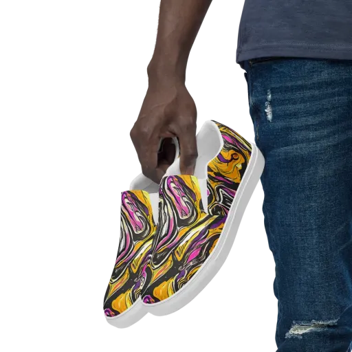 Golden Riptide on a Men's Slip-On Canvas Shoes