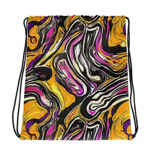 Golden Riptide on a Drawstring Bag
