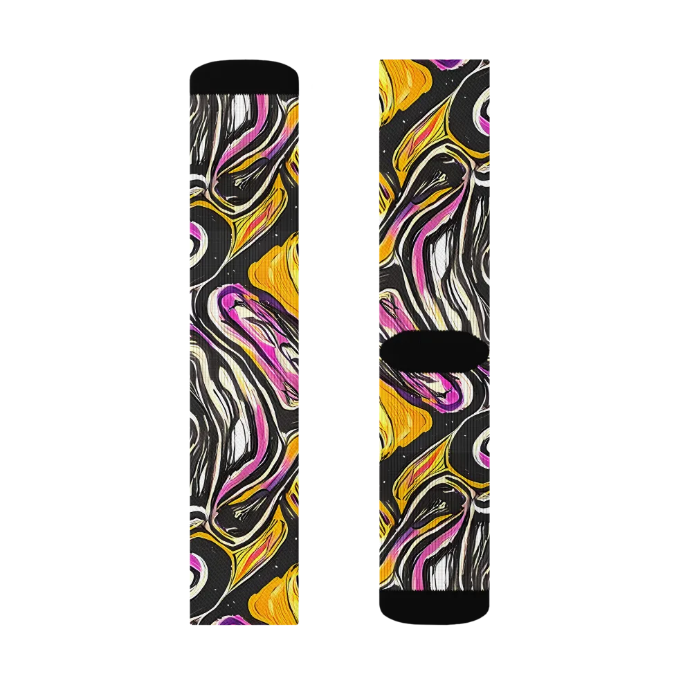 Golden Riptide on Socks — Left Sock