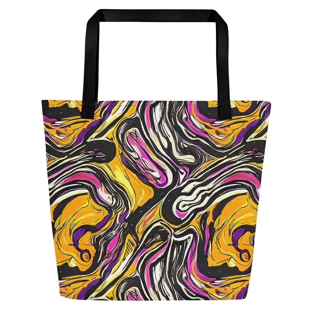 Golden Riptide on Large Tote Bag W/ Pocket — Front