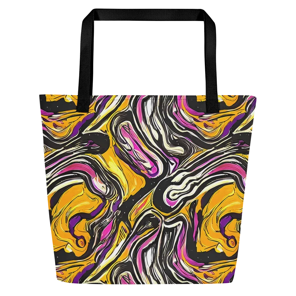 Golden Riptide on Large Tote Bag W/ Pocket — Front