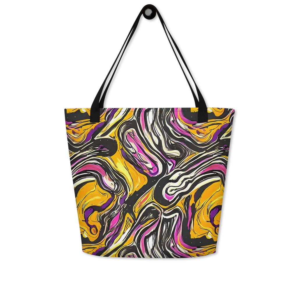 Golden Riptide on Large Tote Bag W/ Pocket — Front