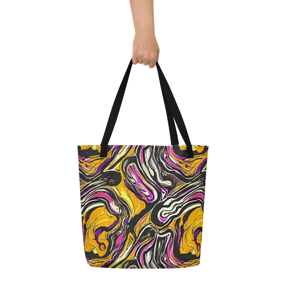 Golden Riptide on Large Tote Bag W/ Pocket — Front