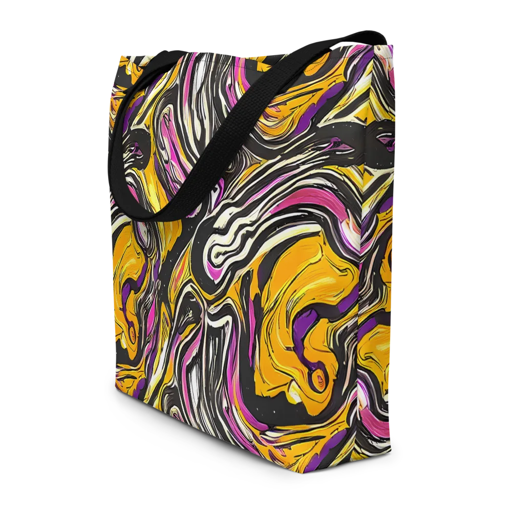Golden Riptide on Large Tote Bag W/ Pocket — Front