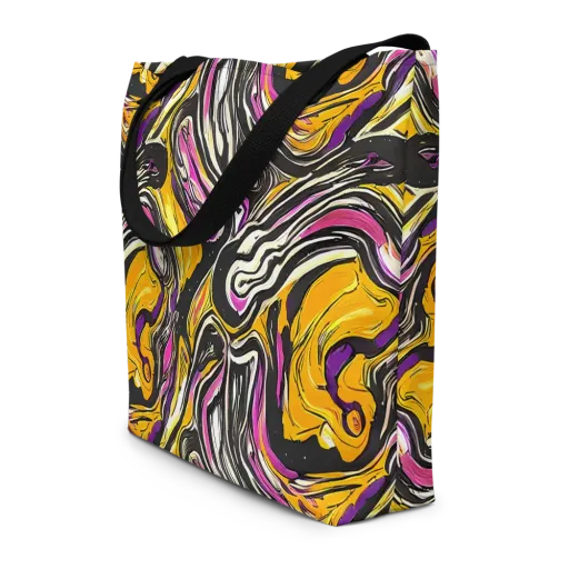 Golden Riptide on a Large Tote Bag W/ Pocket