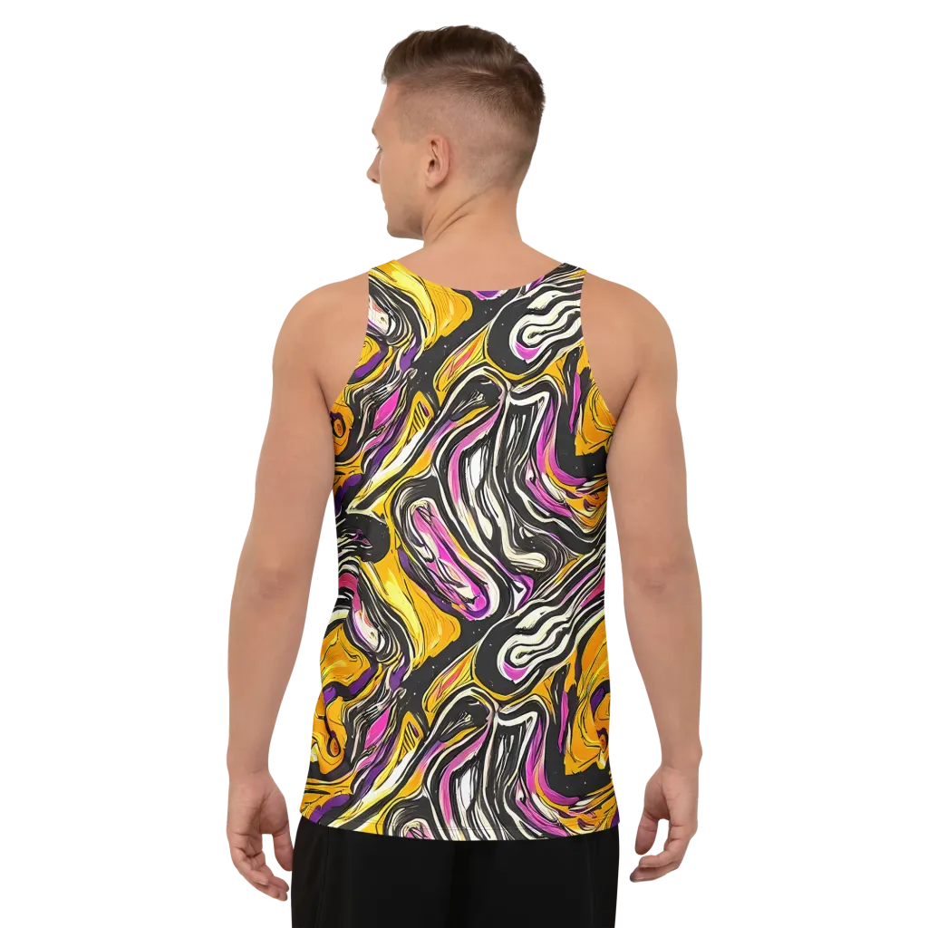 Golden Riptide on Men's Tank Top — Back