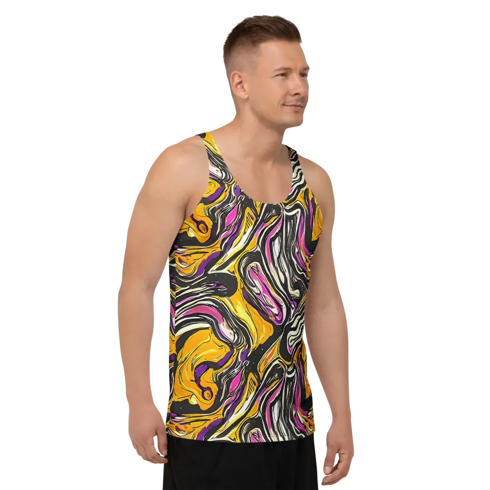Golden Riptide on Men's Tank Top — Right Front