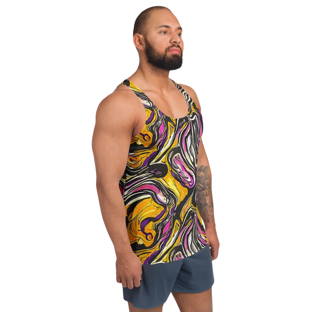 Golden Riptide on Men's Tank Top — Right Front