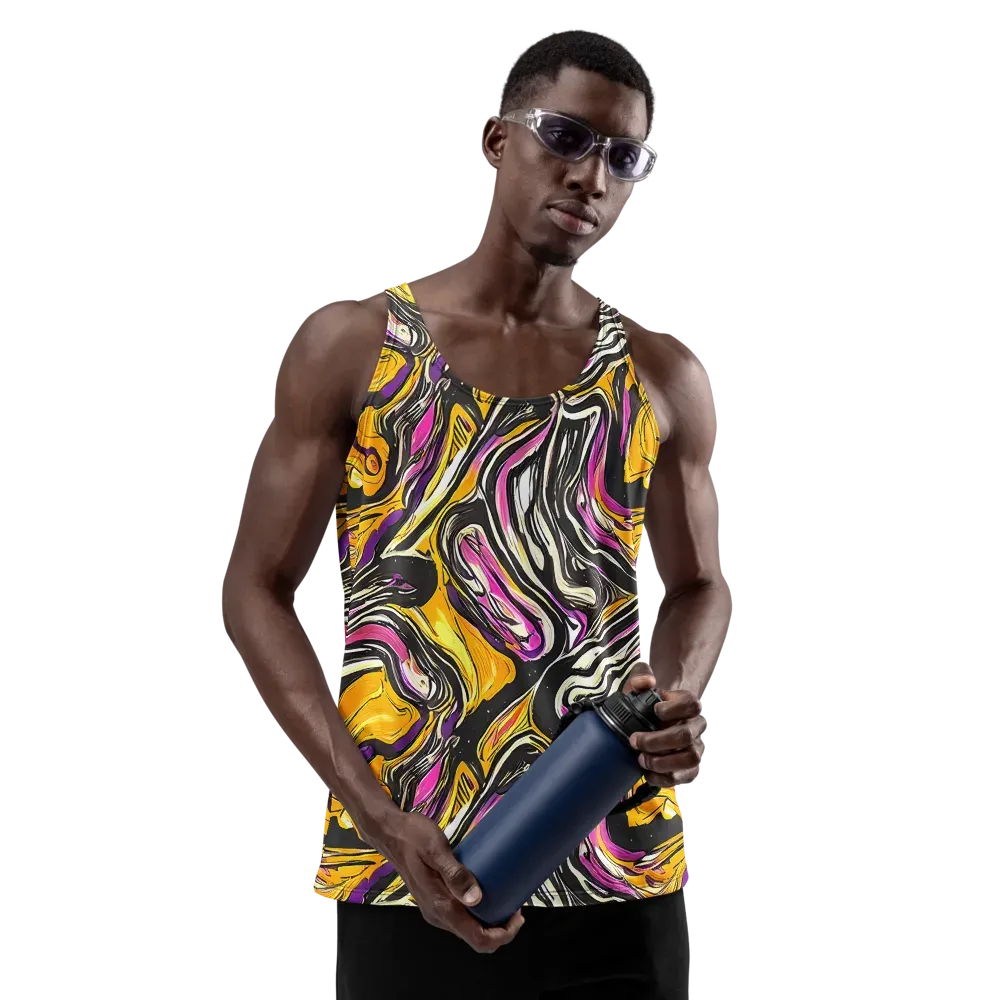 Golden Riptide on Men's Tank Top — Front