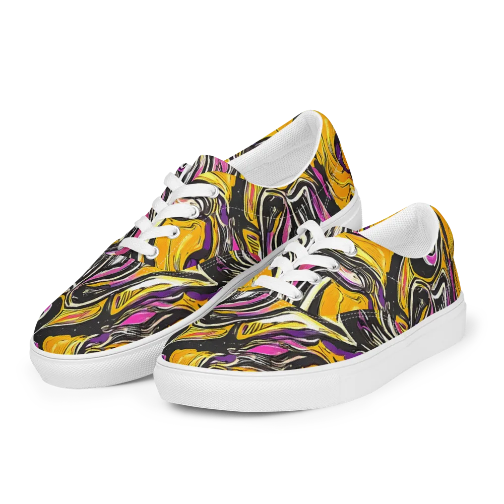 Golden Riptide on Men's Lace-Up Canvas Shoes — Left Front
