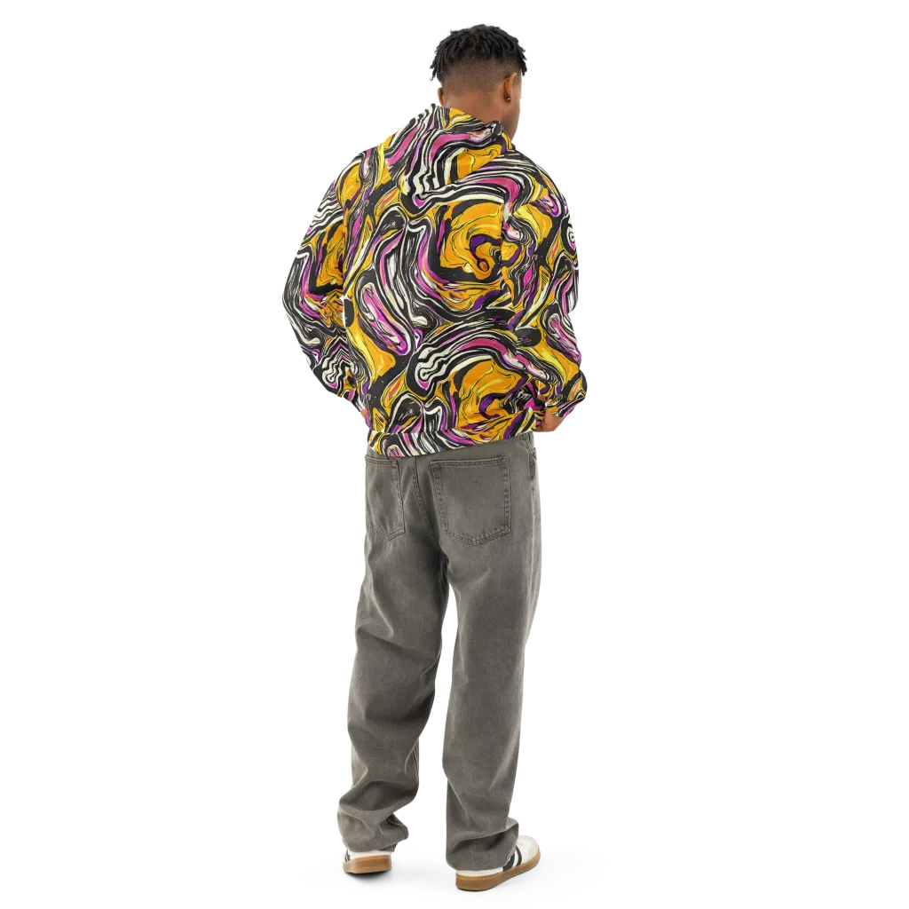 Golden Riptide on Cotton Hoodie — Back