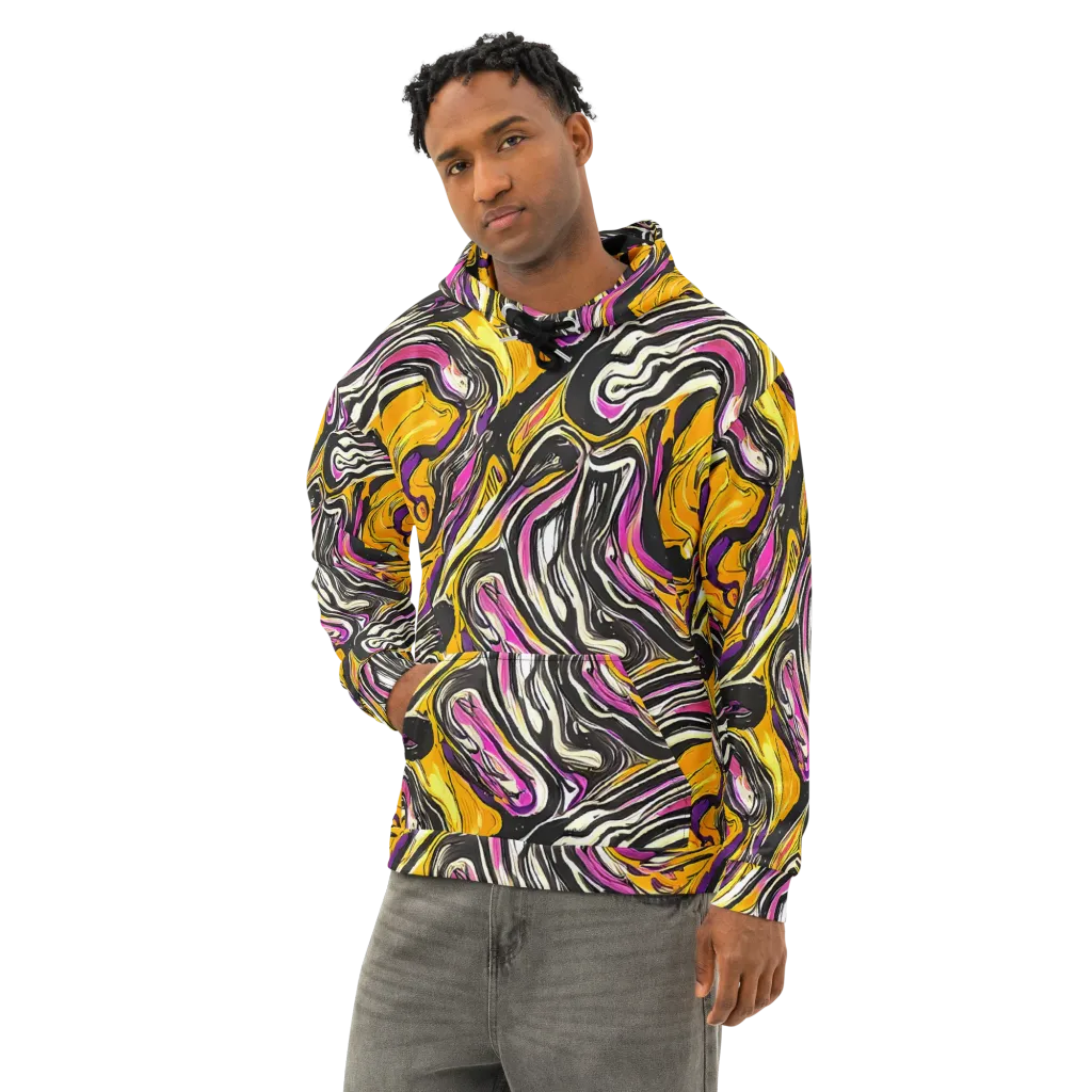 Golden Riptide on Cotton Hoodie — Left Front