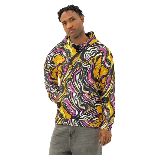 Golden Riptide on a Cotton Hoodie