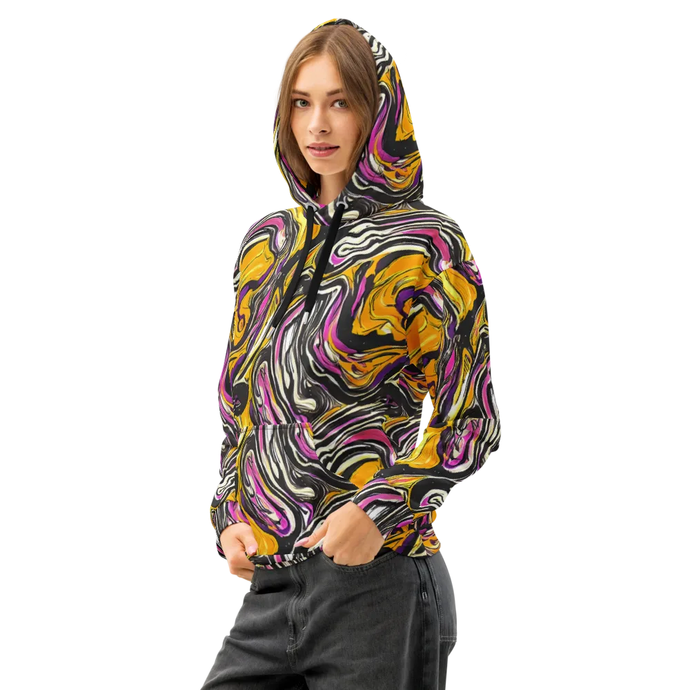 Golden Riptide on Cotton Hoodie — Left Front