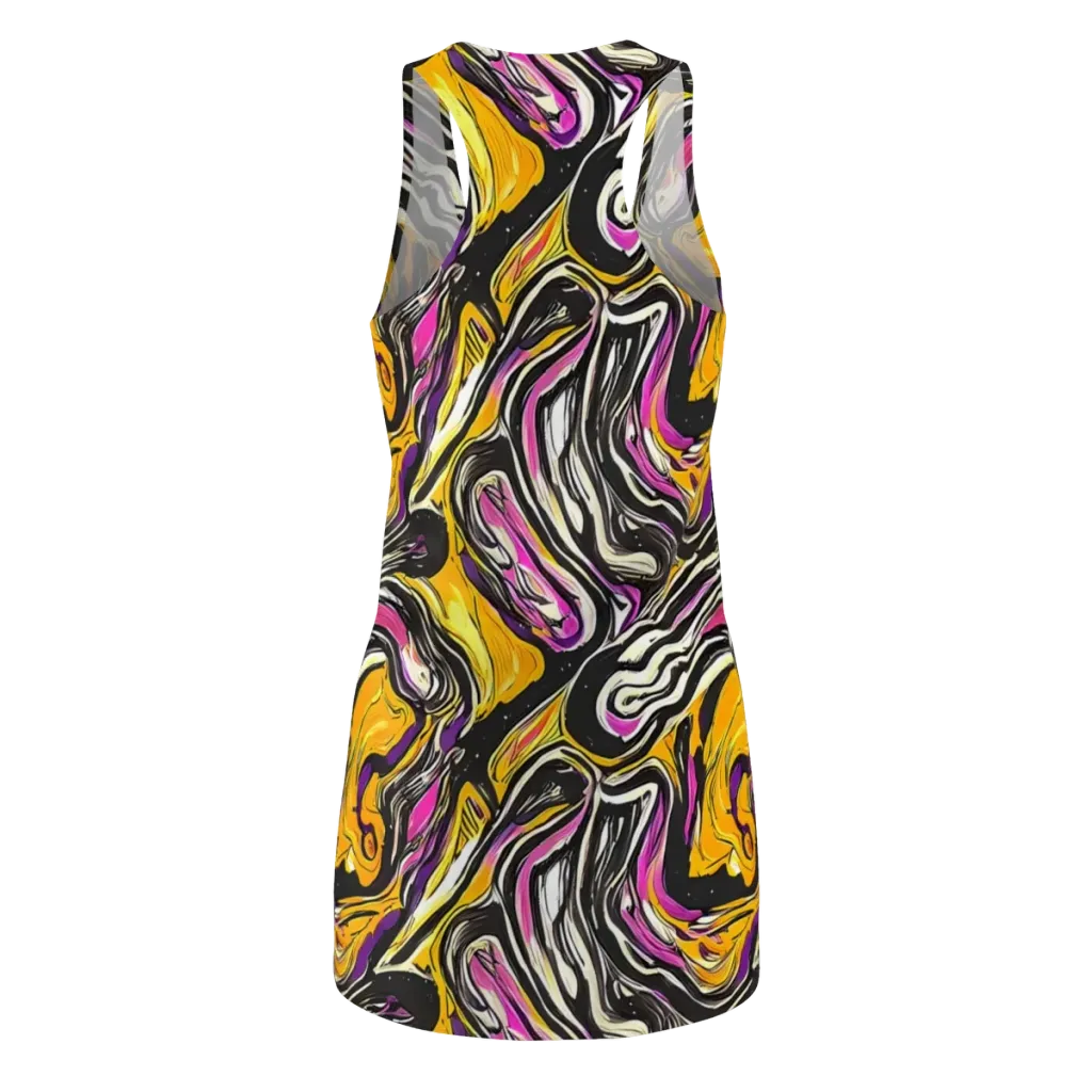 Golden Riptide on Racerback Dress — Back