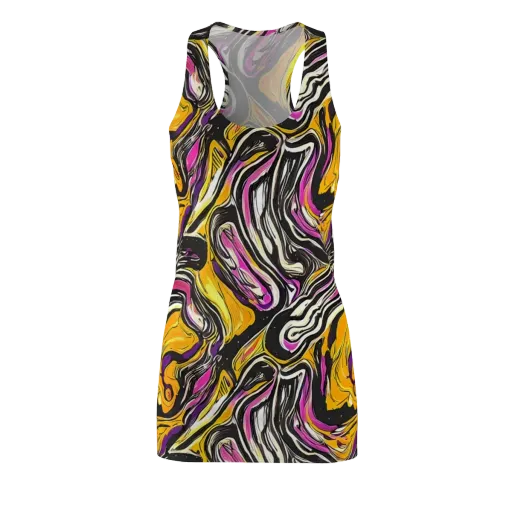 Golden Riptide on a Racerback Dress