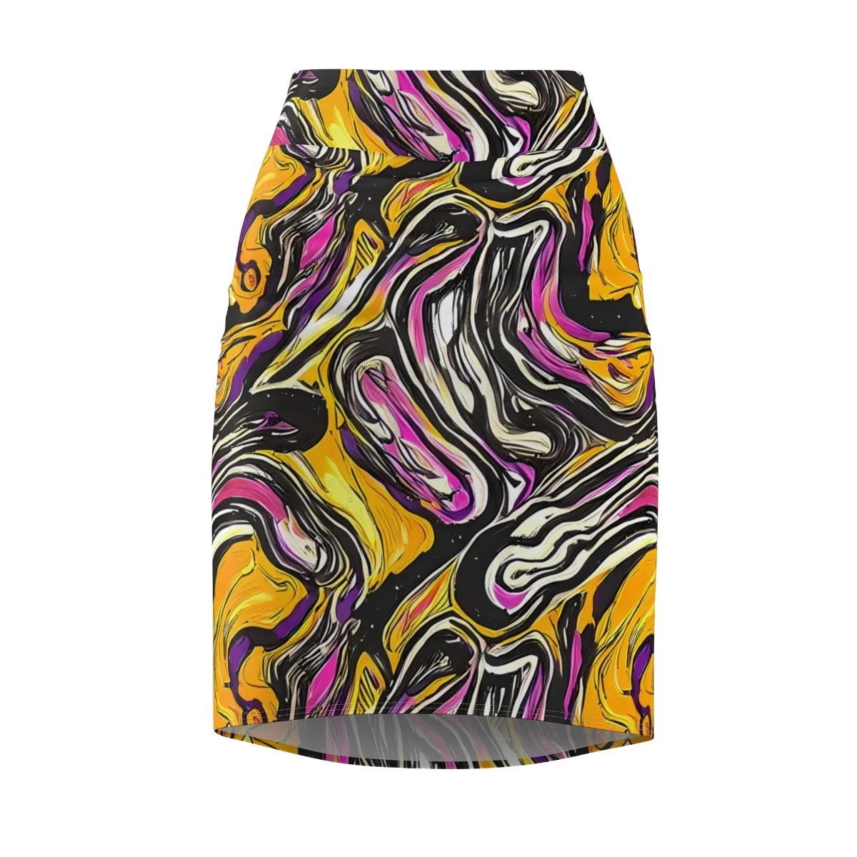 Golden Riptide on Pencil Skirt — Front