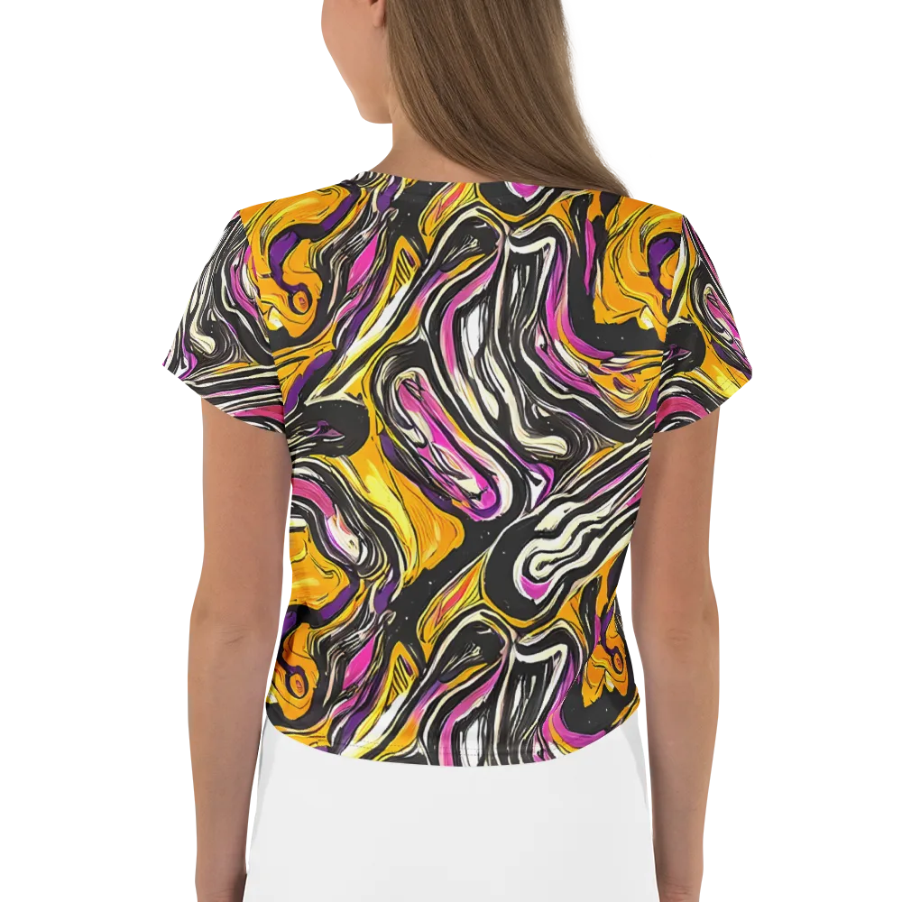 Golden Riptide on Crop Tee — Back