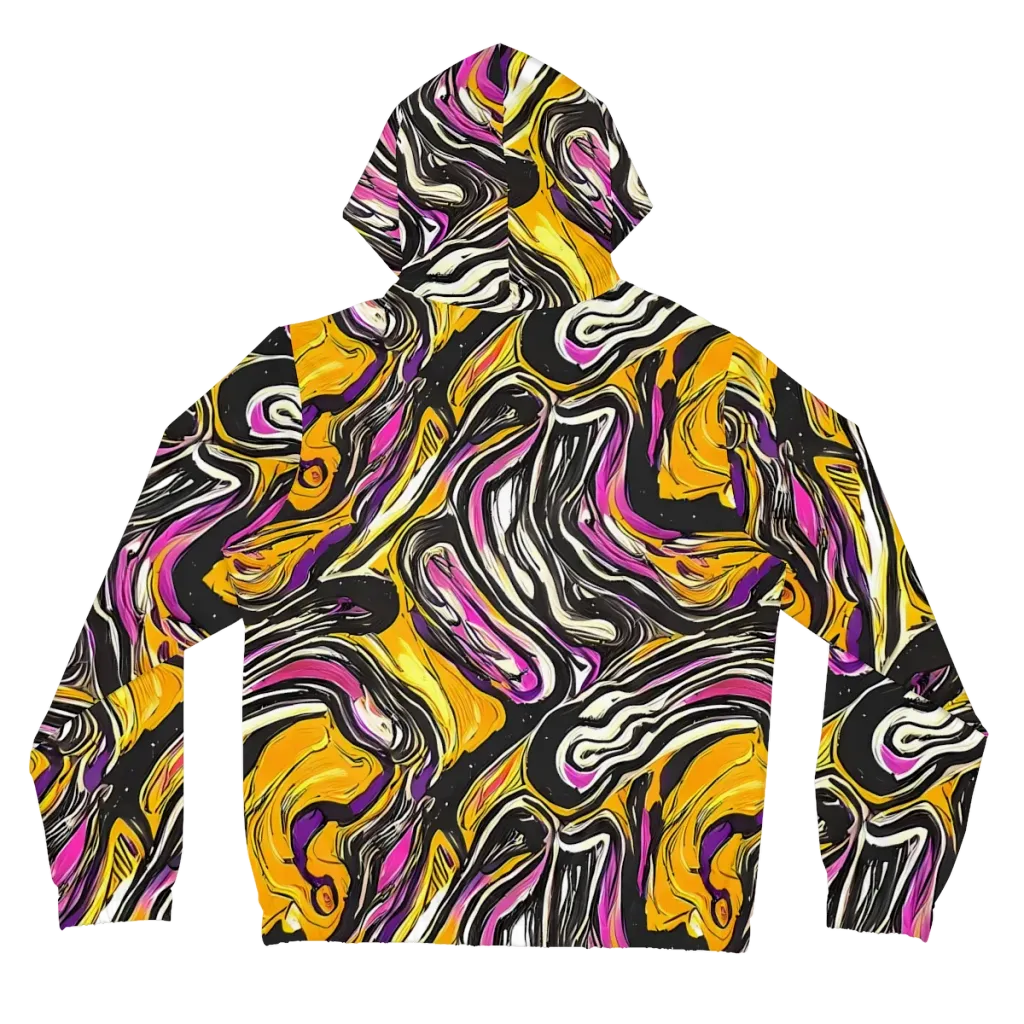 Golden Riptide on Women's Full-Zip Hoodie — Back
