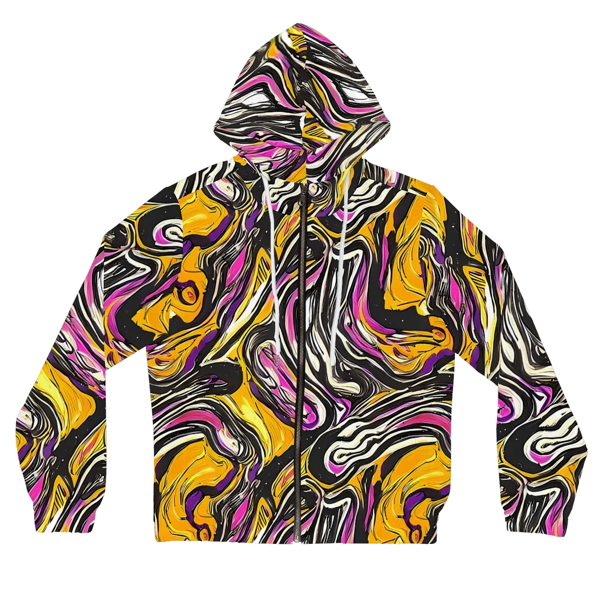 Golden Riptide on Women's Full-Zip Hoodie — Front