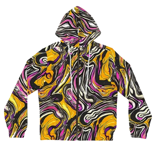 Golden Riptide on a Women's Full-Zip Hoodie