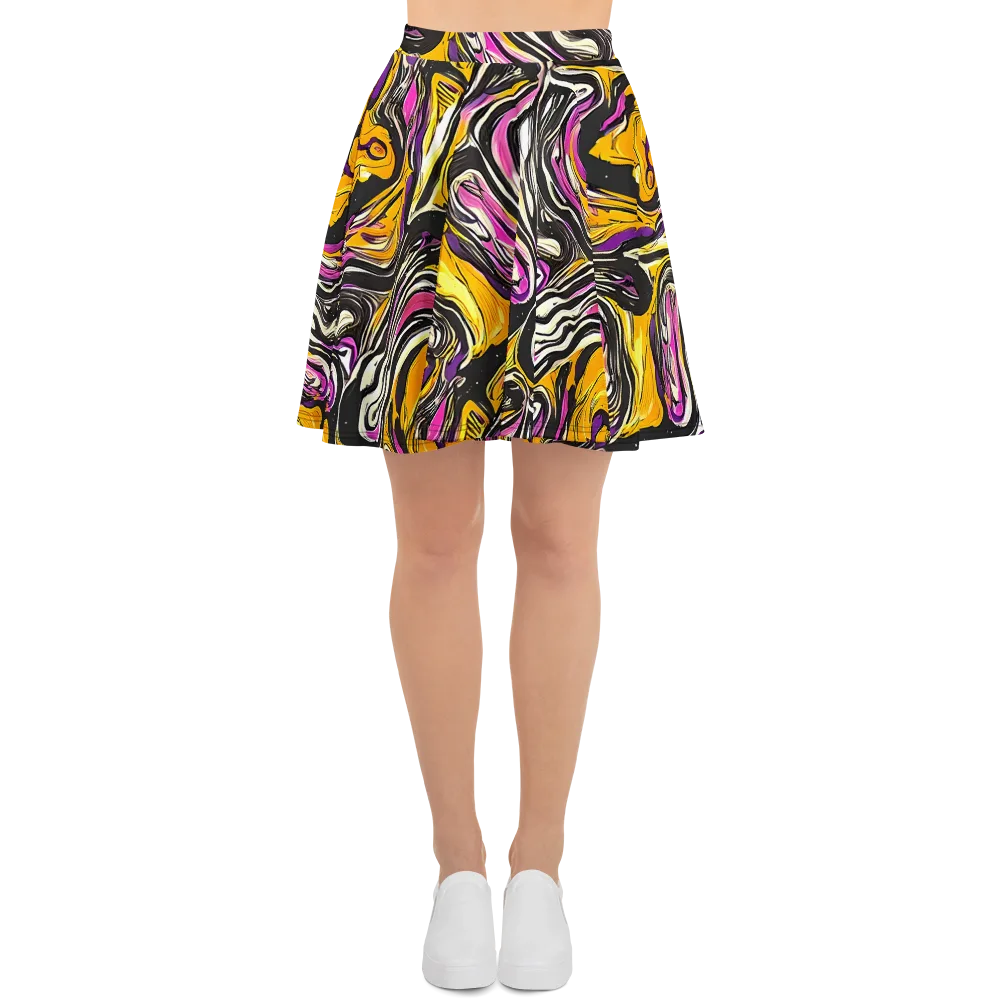 Golden Riptide on Skater Skirt — Front