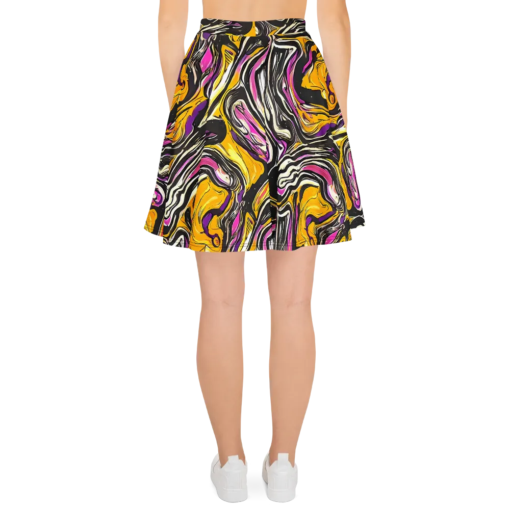 Golden Riptide on Skater Skirt — Back